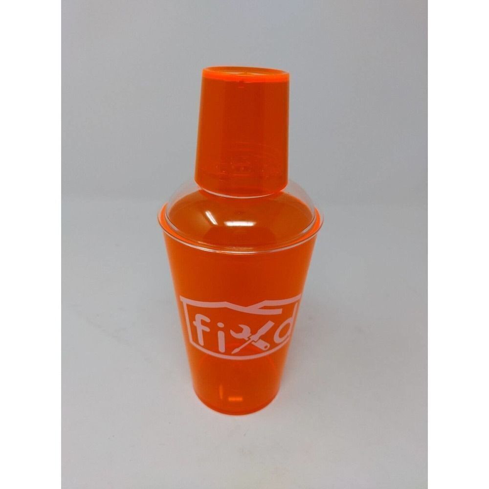 Fixd Cocktail Shaker Orange Plastic Medium Size for All your cool drinks yum yum